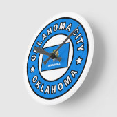 Oklahoma City Oklahoma Runde Wanduhr (Winkel)