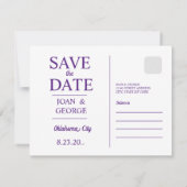 Oklahoma City, Oklahoma Save The Date (Rückseite)