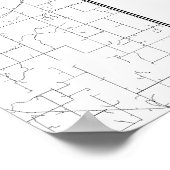 Oklahoma City, Oklahoma (schwarz auf weiß) Poster (Ecke)