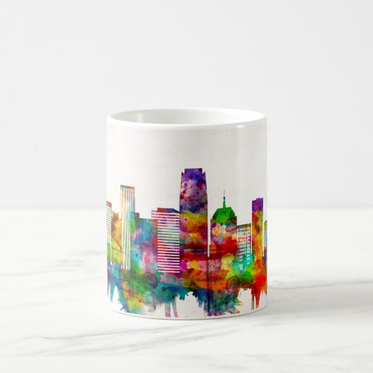Oklahoma City Oklahoma Skyline Kaffeetasse (Mittel)