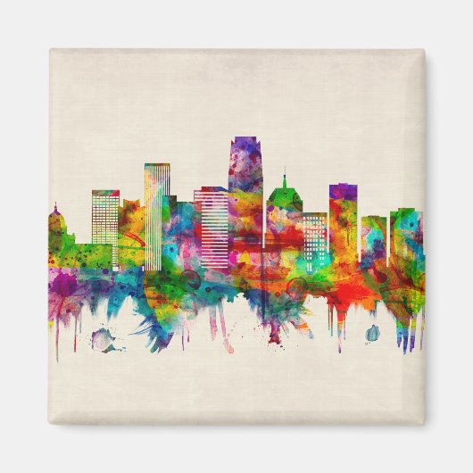 Oklahoma City Oklahoma Skyline Magnet (Vorne)