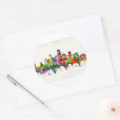 Oklahoma City Oklahoma Skyline Runder Aufkleber (Umschlag)