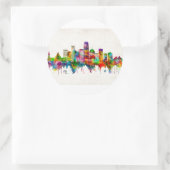 Oklahoma City Oklahoma Skyline Runder Aufkleber (Tasche)