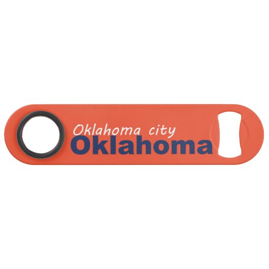 Oklahoma City, Oklahoma Speed Bottle Opener Speedflaschenöffner (Rückseite Horizontal)