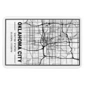 Oklahoma City Oklahoma USA Travel City Map Poster Magnet (Horizontal)