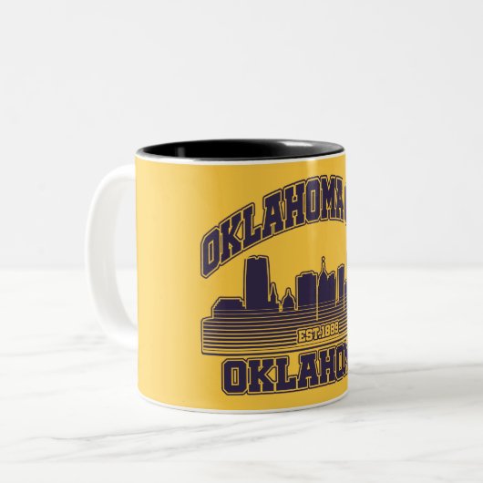 Oklahoma City, Oklahoma Zweifarbige Tasse (Vorderseite Links)
