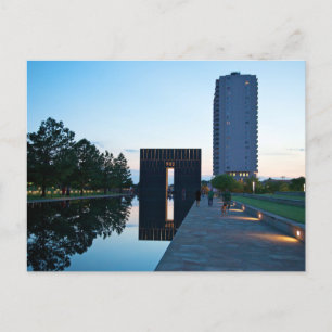 Oklahoma City Reflecting Pool Tor 9:03 Postkarte