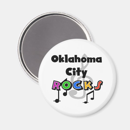 Oklahoma City Rocks Magnet (Vorderseite/Rückseite)