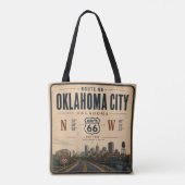Oklahoma City Route 66 Carryall wird zu Tasche (Rückseite)
