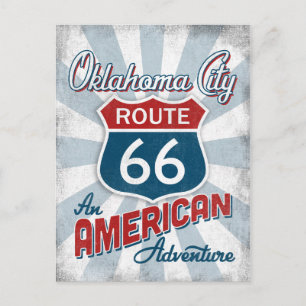 Oklahoma City Route 66 Vintage Amerika Oklahoma Postkarte