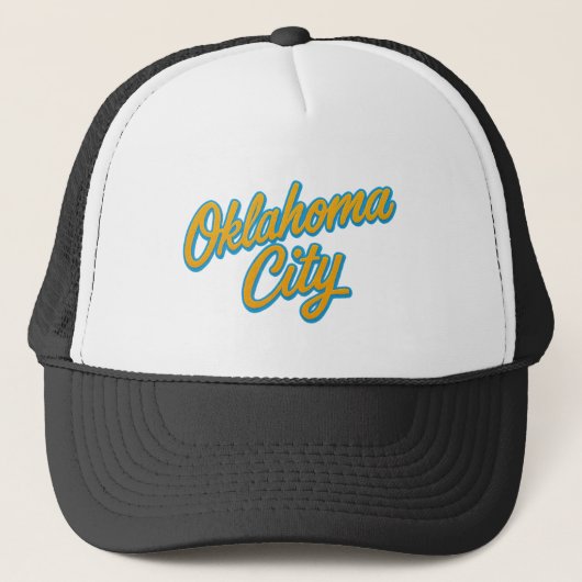 Oklahoma City Script - Retro OKC Pride Truckerkappe (Vorderseite)