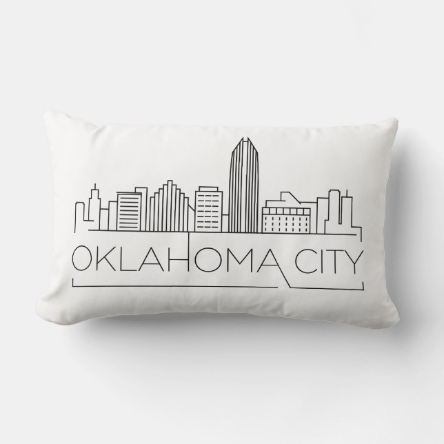 Oklahoma City Skyline Lumbar Pillow Lendenkissen (Vorderseite)