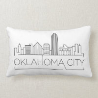 Oklahoma City Skyline Lumbar Pillow