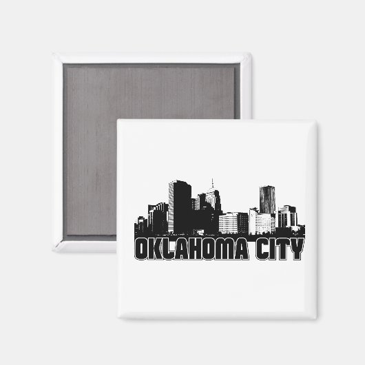 Oklahoma City Skyline Magnet (Vorderseite/Rückseite)