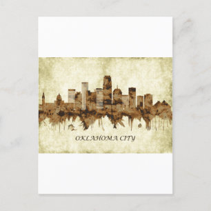 Oklahoma City Skyline von Oklahoma City Feiertagspostkarte