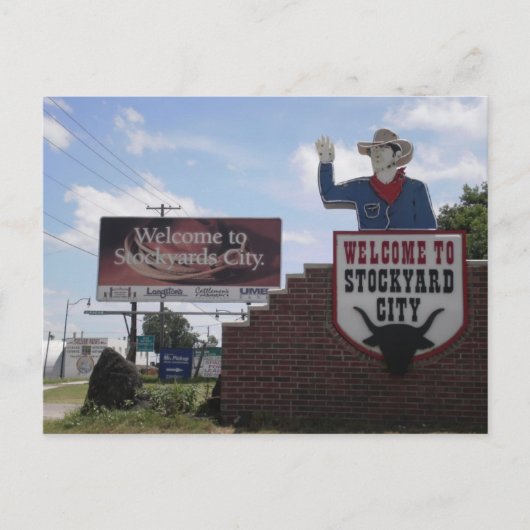 Oklahoma City Stockyards Postkarte (Vorderseite)