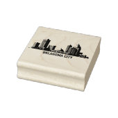 Oklahoma City Stylized Skyline Gummistempel (Stempel)