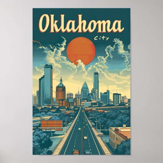 Oklahoma City USA Famous Travel Place Poster (Vorne)