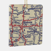 Oklahoma City Vintage Karte Keramikornament (Rechts)