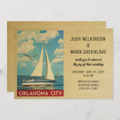 Oklahoma City Wedding Einladung Sailboat (Vorne/Hinten)
