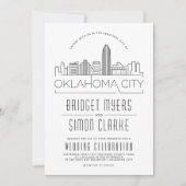 Oklahoma City Wedding | Einladung von Skyline (Vorderseite)