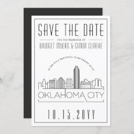 Oklahoma City Wedding | Skyline Save the Date Einladung