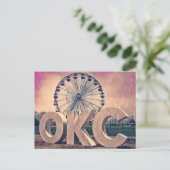 Oklahoma City Wheeler District Art Postkarte (Stehend Vorderseite)