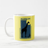 Oklahoma City ZoPark Vintage Giraffe Gelb Blau Kaffeetasse (Links)
