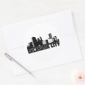 Oklahoma- CitySkyline Runder Aufkleber (Umschlag)
