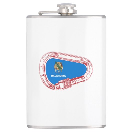 Oklahoma Climbing Carabiner Flachmann (Vorderseite)