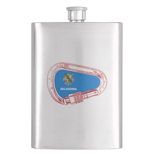Oklahoma Climbing Carabiner Flachmann (Vorderseite)