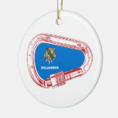 Oklahoma Climbing Carabiner Keramik Ornament (Links)