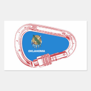 Oklahoma Climbing Carabiner Rechteckiger Aufkleber