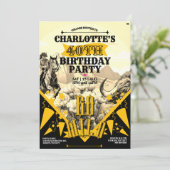 Oklahoma Cowgirl-Briefmarke Einladung (Stehend Vorderseite)