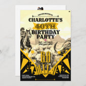 Oklahoma Cowgirl-Briefmarke Einladung (Vorne/Hinten)