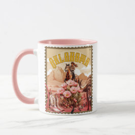 Oklahoma Cowgirl-Briefmarke Tasse