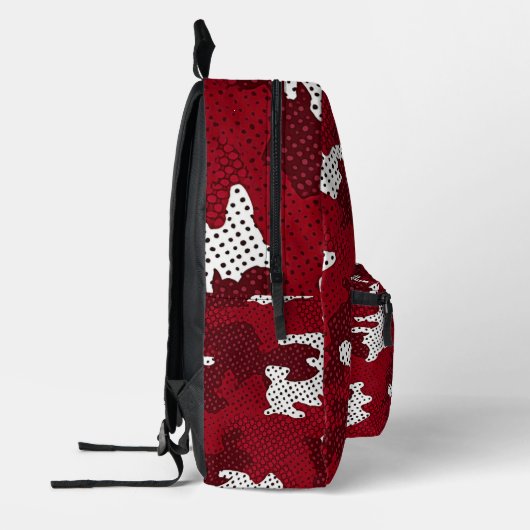 Oklahoma Crimson & Cream Bold Camo Printed Bedruckter Rucksack (Links)