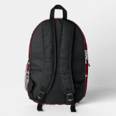 Oklahoma Crimson & Cream Bold Camo Printed Bedruckter Rucksack (Rückseite)