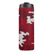 Oklahoma Crimson & Cream Bold Camo Printed Thermosbecher (Vorderseite)