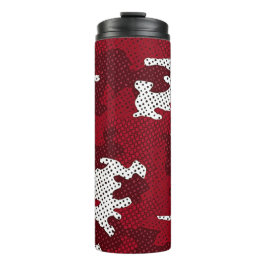 Oklahoma Crimson & Cream Bold Camo Printed Thermosbecher