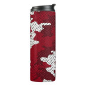 Oklahoma Crimson & Cream Bold Camo Printed Thermosbecher (Nach links gedreht)