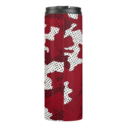 Oklahoma Crimson & Cream Bold Camo Printed Thermosbecher (Rückseite)
