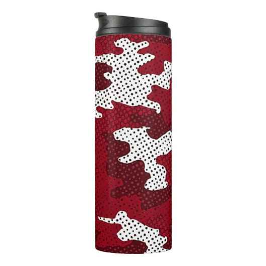 Oklahoma Crimson & Cream Bold Camo Printed Thermosbecher (Nach rechts gedreht)