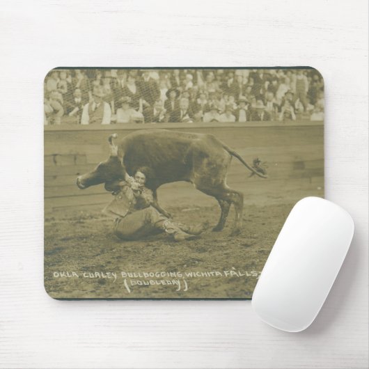 Oklahoma Culy bulldogging. Mousepad (Mit Mouse)
