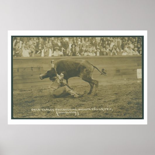 Oklahoma Culy Bulldogging. Poster (Vorne)