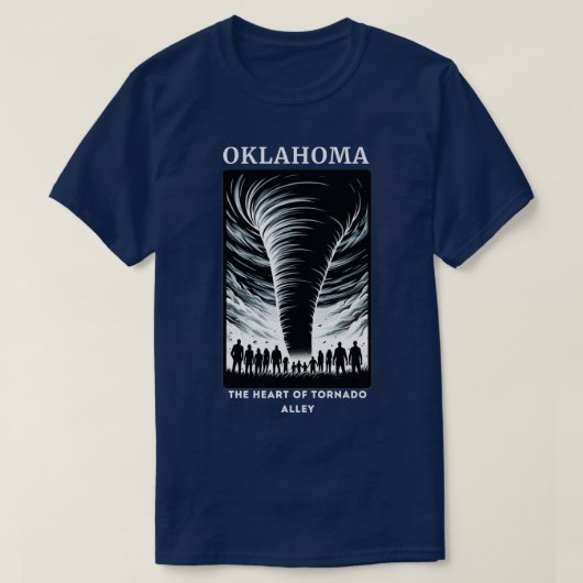 OKLAHOMA DAS HERZEN VON TORNADO ALLEY T-Shirt (Design vorne)