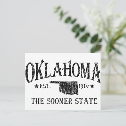 Oklahoma - Der frühere Staat Postkarte (Stehend Vorderseite)