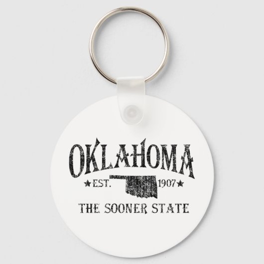 Oklahoma - Der frühere Staat Schlüsselanhänger (Vorderseite)