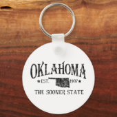 Oklahoma - Der frühere Staat Schlüsselanhänger (Vorderseite)