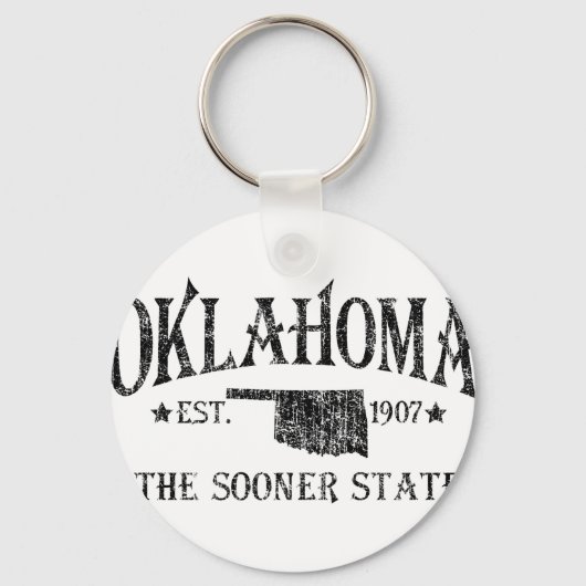 Oklahoma - Der frühere Staat Schlüsselanhänger (Vorderseite)
